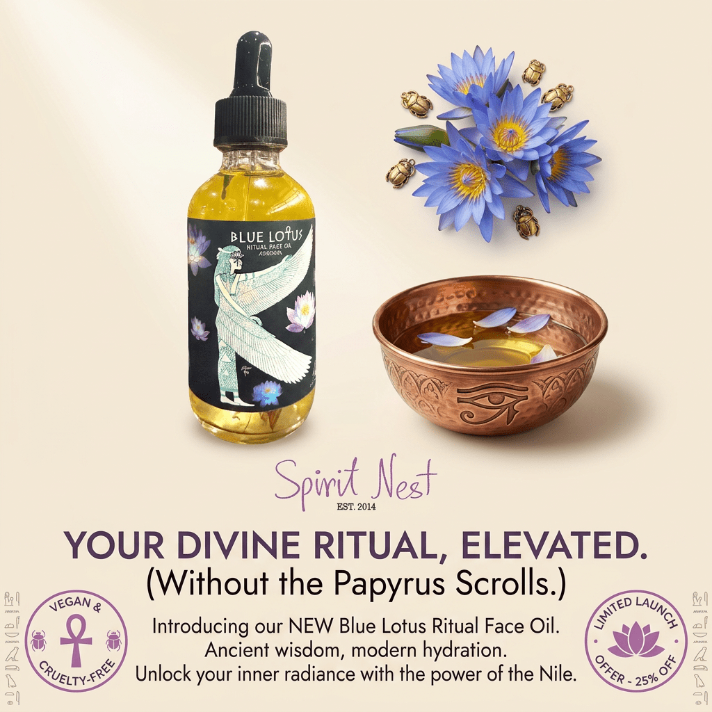 Blue Lotus Ritual Face Oil | Sacred Egyptian Elixir for Glow, Deep Calm & Spiritual Awakening |  Infused With Moringa 🩵🌿| Nourish & Awaken