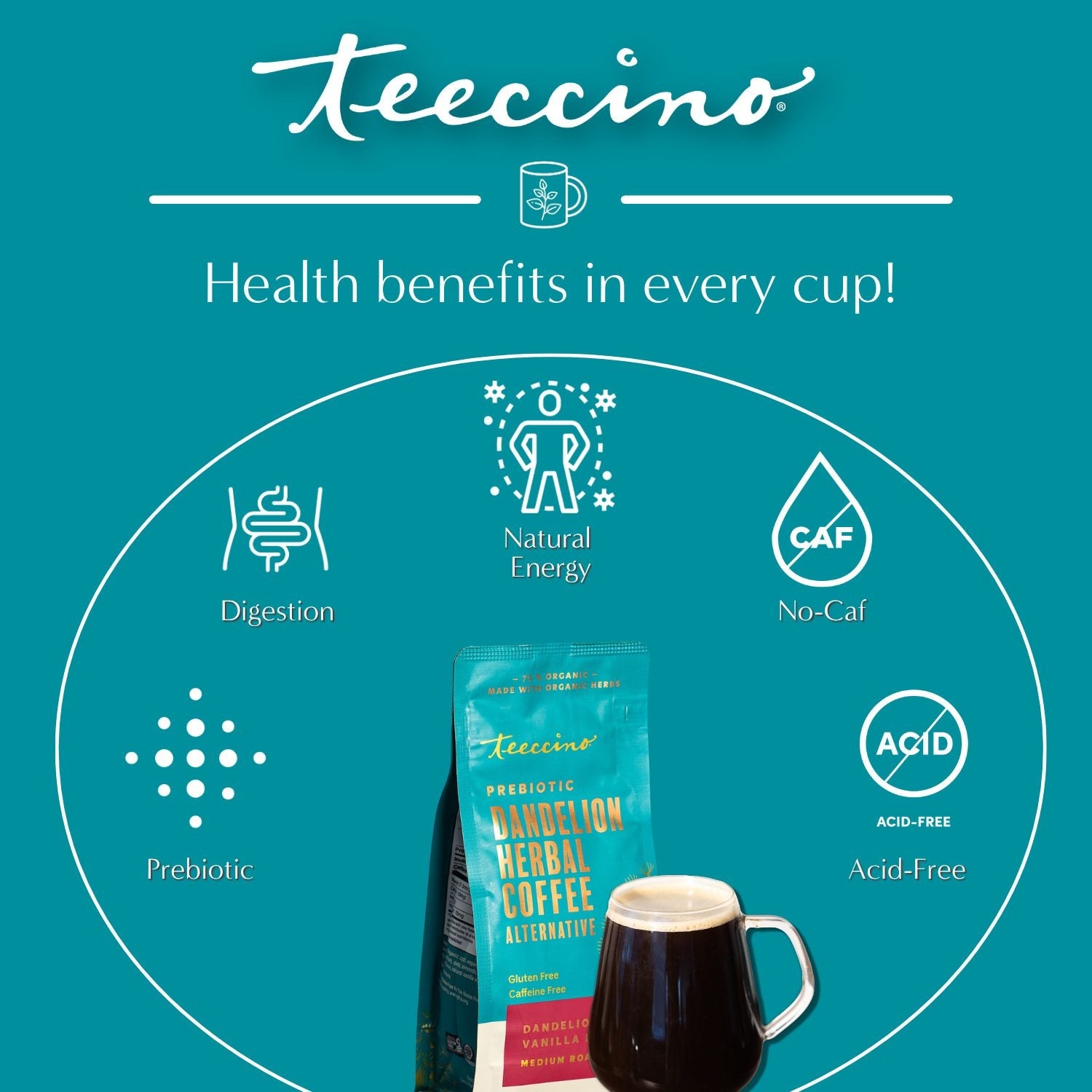 Dandelion Vanilla Nut Herbal Coffee