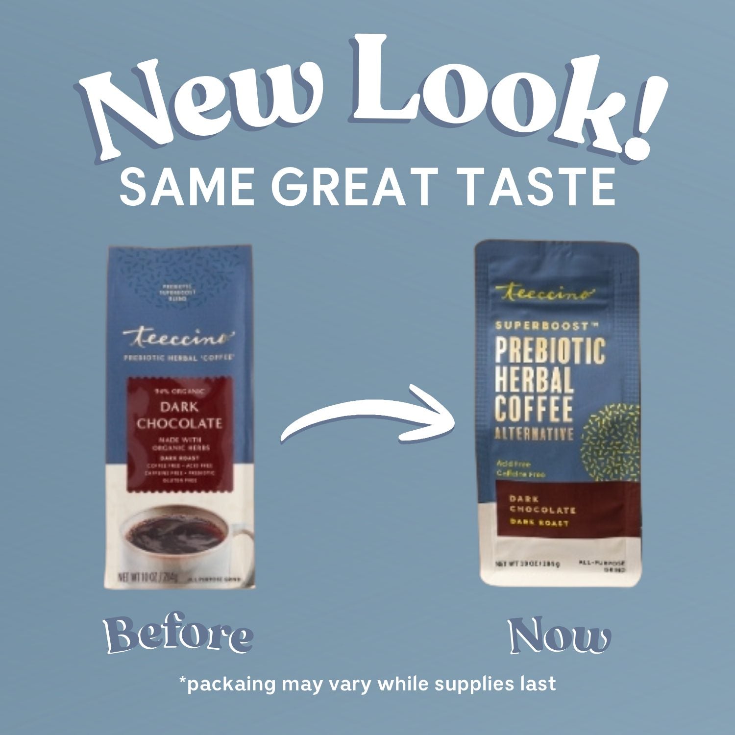 Dark Chocolate Prebiotic SuperBoost Herbal Coffee