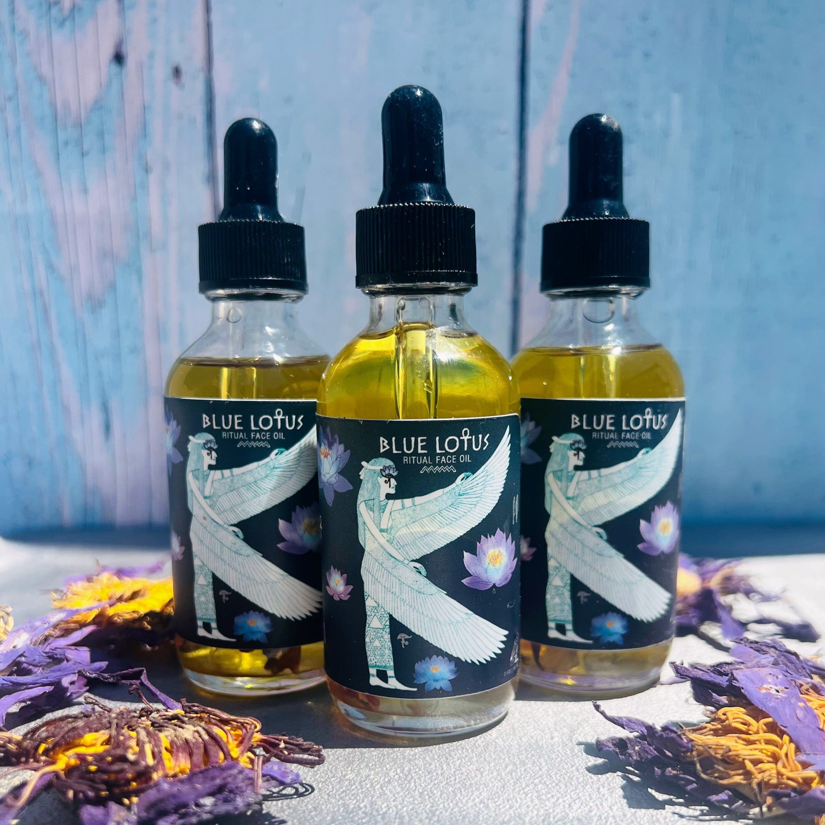 Blue Lotus Ritual Face Oil | Sacred Egyptian Elixir for Glow, Deep Calm & Spiritual Awakening |  Infused With Moringa 🩵🌿| Nourish & Awaken