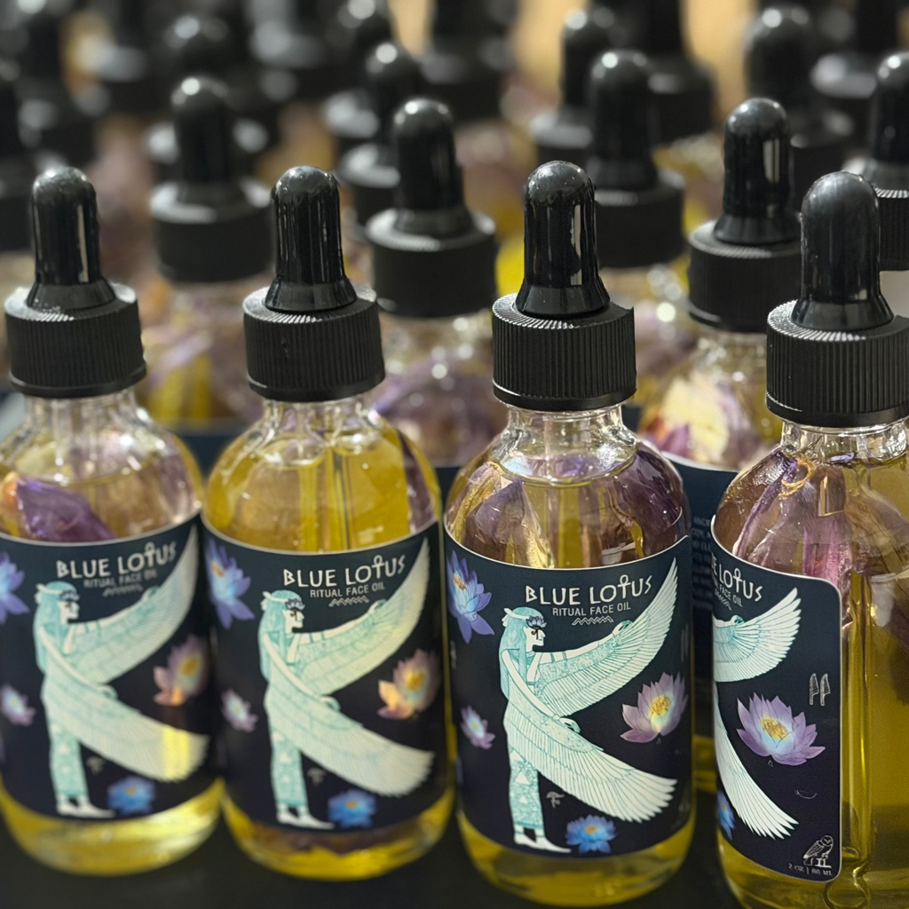 Blue Lotus Ritual Face Oil | Sacred Egyptian Elixir for Glow, Deep Calm & Spiritual Awakening |  Infused With Moringa 🩵🌿| Nourish & Awaken