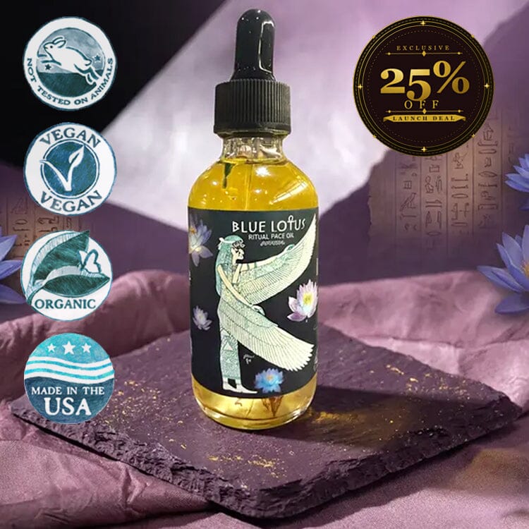 Blue Lotus Ritual Face Oil | Sacred Egyptian Elixir for Glow, Deep Calm & Spiritual Awakening |  Infused With Moringa 🩵🌿| Nourish & Awaken